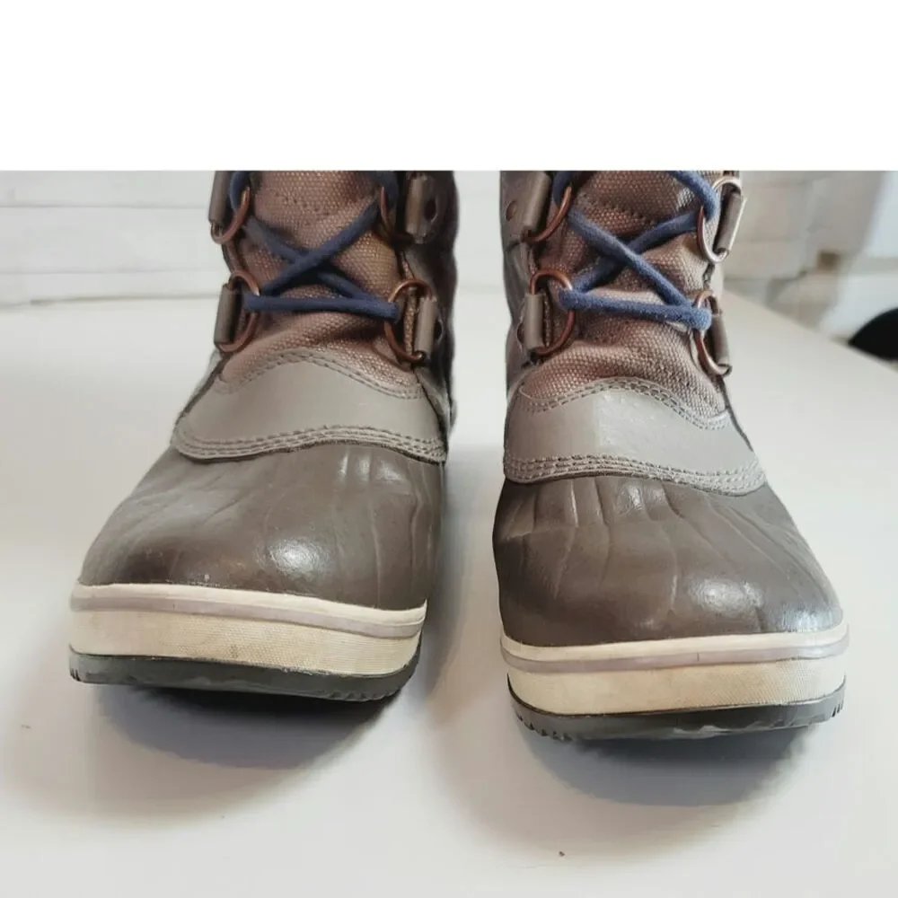 SOREL Tofino II Faux Fur Lined Waterproof Lace Up Snow Boot in Kettledust, sz 9